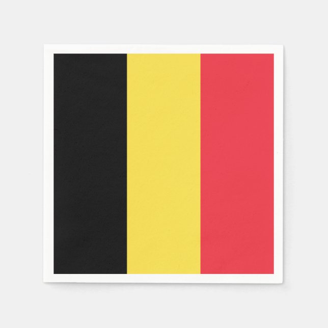 Patriotic Belgian Flag Napkin (Front)