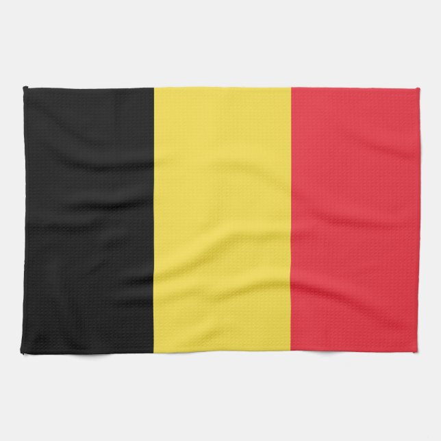 Patriotic Belgian Flag Tea Towel (Horizontal)