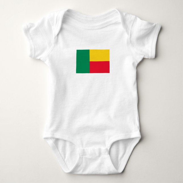 Patriotic Benin Flag Baby Bodysuit (Front)