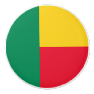 Patriotic Benin Flag Ceramic Knob