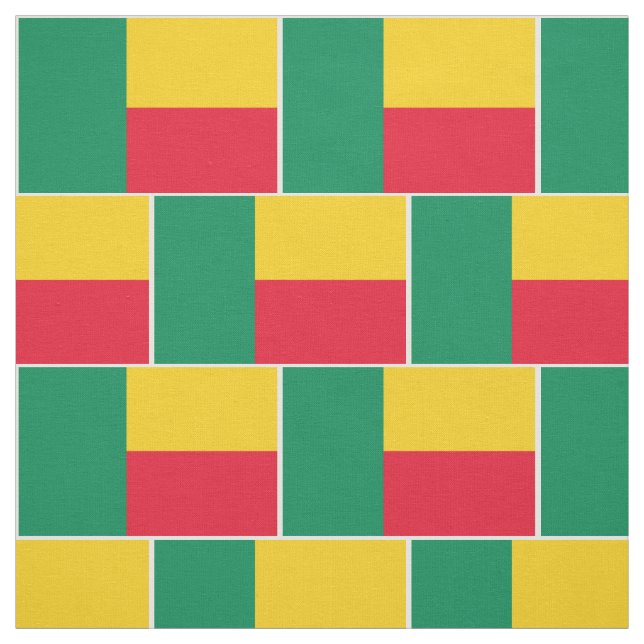 Patriotic Benin Flag Fabric (Swatch)