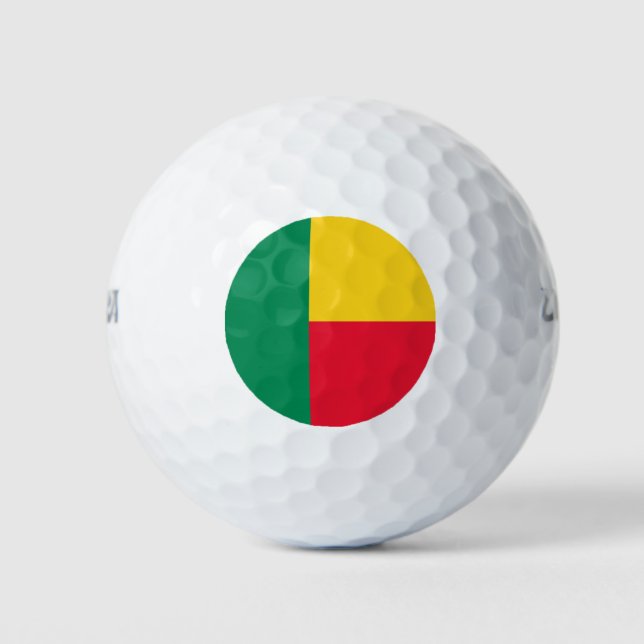 Patriotic Benin Flag Golf Balls (Front)