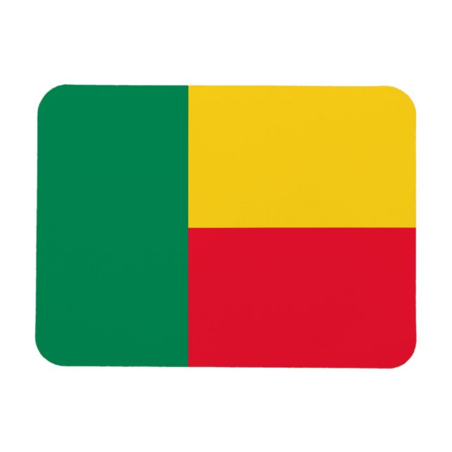 Patriotic Benin Flag Magnet (Horizontal)
