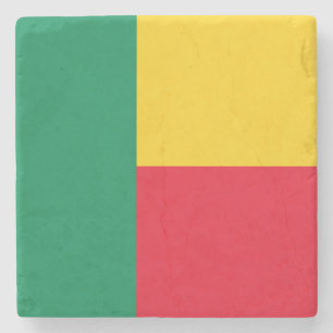 Patriotic Benin Flag Stone Coaster
