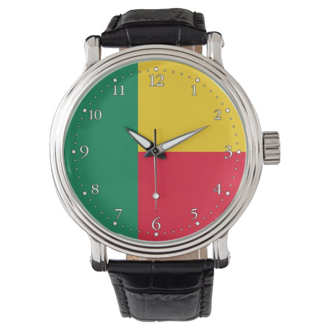 Patriotic Benin Flag Watch (Front)