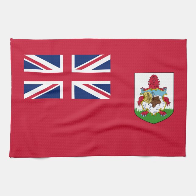 Patriotic Bermuda Flag Kitchen Towel (Horizontal)