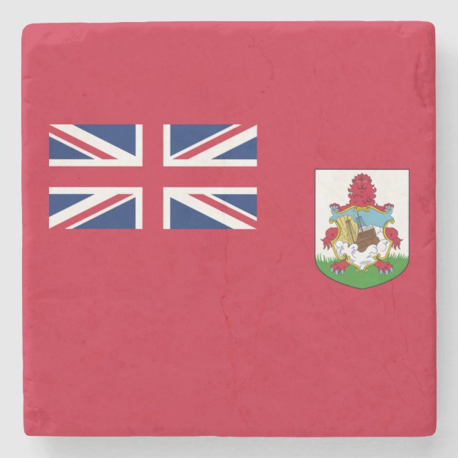 Patriotic Bermuda Flag Stone Coaster (Front)