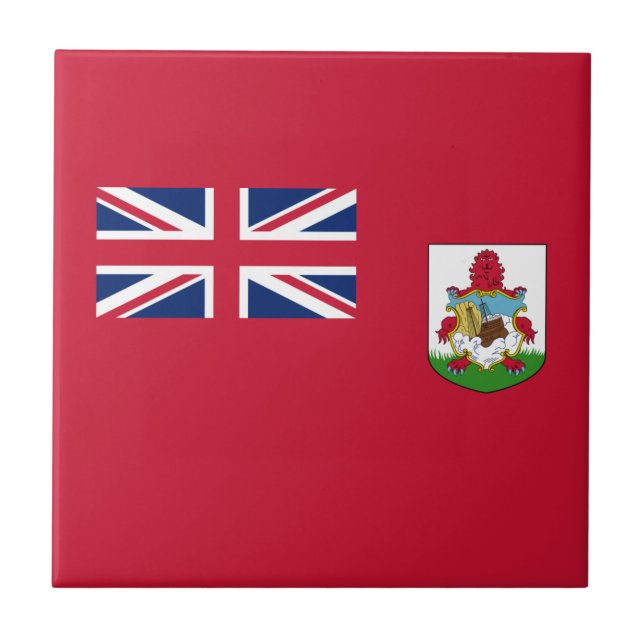 Patriotic Bermuda Flag Tile (Front)