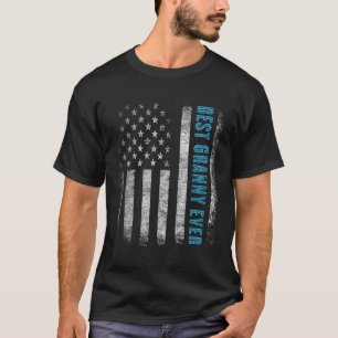 Patriotic Best Granny Ever With Us American Flag 4 T-Shirt