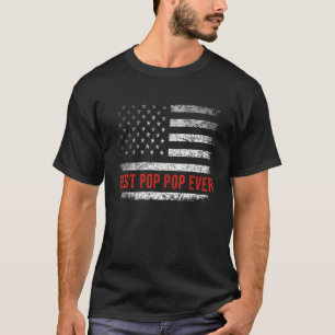 Patriotic Best Pop Pop Ever With US American Flag T-Shirt