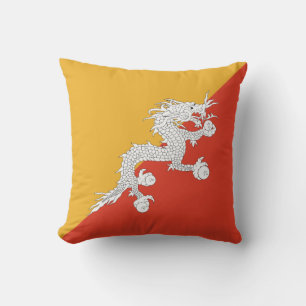 Patriotic Bhutan Flag Cushion