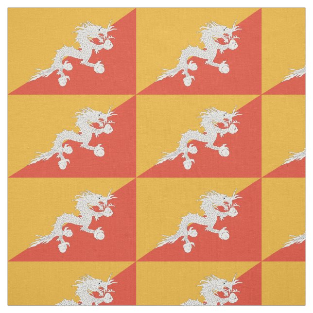 Patriotic Bhutan Flag Fabric (Swatch)