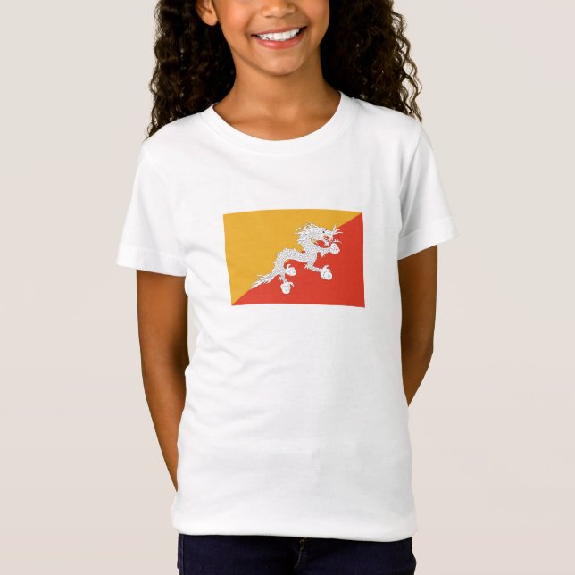 Patriotic Bhutan Flag T-Shirt (Front)