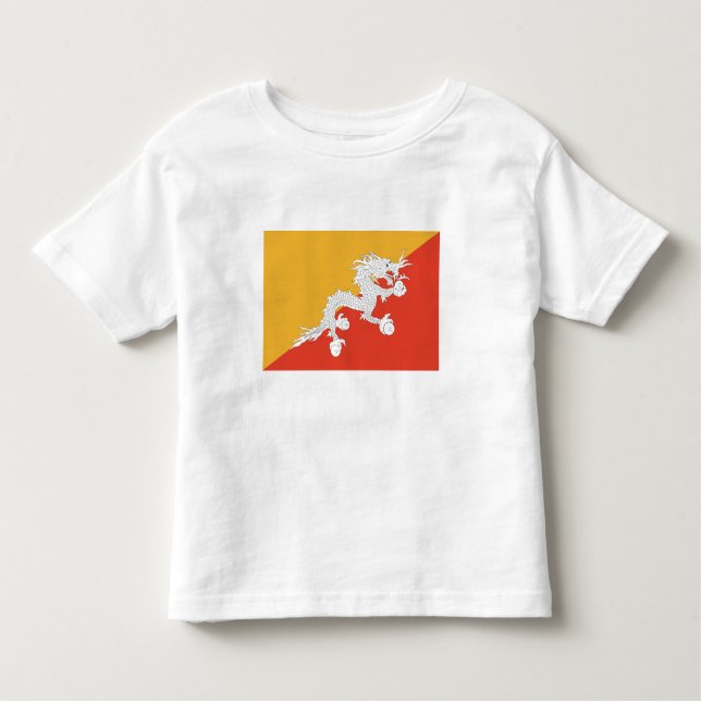 Patriotic Bhutan Flag Toddler T-Shirt (Front)