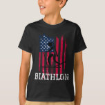 Patriotic Biathlon Athlete Usa Flag Ski Shoot Wint T-Shirt<br><div class="desc">Patriotic Biathlon Athlete Usa Flag Ski Shoot Winter Sports Women Kids Men</div>