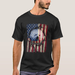 Patriotic Bichon Frise American Flag USA Dog Lover T-Shirt