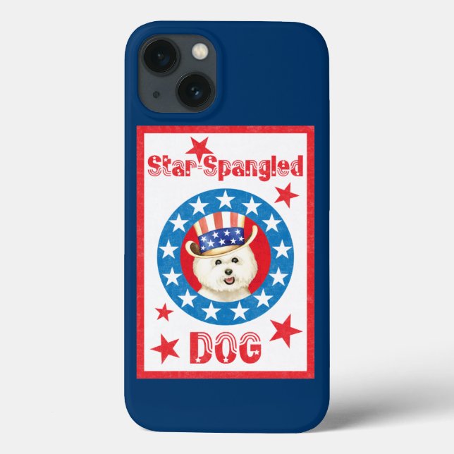 Patriotic Bichon Frise Case-Mate iPhone Case (Back)