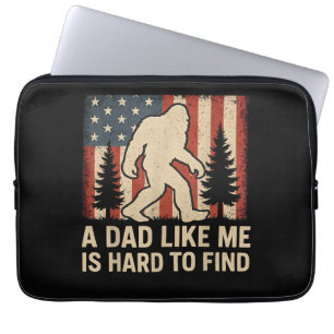 Patriotic Bigfoot A Dad Like Me Is Hard To Find Fu Laptop Sleeve