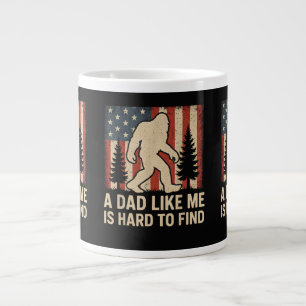 Patriotic Bigfoot A Dad Like Me Is Hard To Find Fu Large Coffee Mug