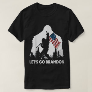 Patriotic Bigfoot Adventure Design T-Shirt