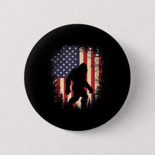Patriotic bigfoot american flag sasquatchPatriotic 6 Cm Round Badge