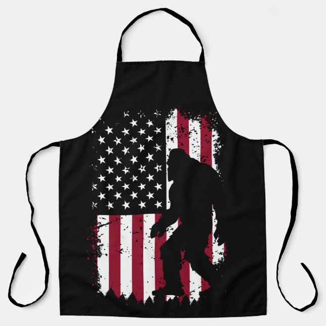 Patriotic Bigfoot  Apron (Front)