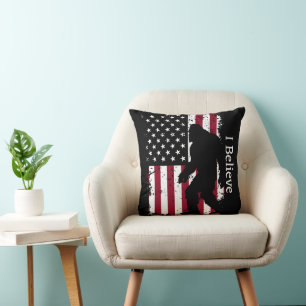 Patriotic Bigfoot  Cushion