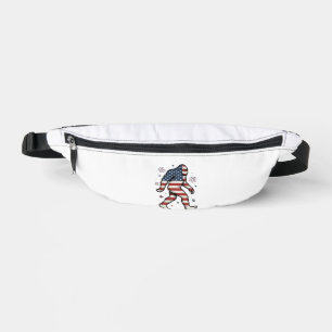 Patriotic Bigfoot Vintage Engraving Shirt Design_1 Bum Bags