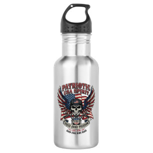Patriotic Biker Skull Biker Road Freedom Patriot A 532 Ml Water Bottle