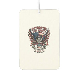 Patriotic Biker Skull Biker Road Freedom Patriot A Car Air Freshener