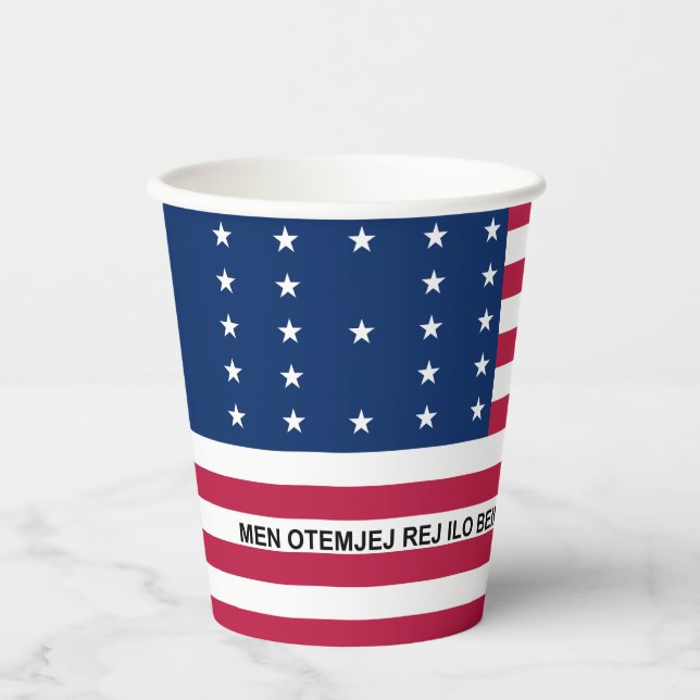 Patriotic Bikini Atoll Flag Paper Cups (Front)