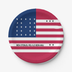 Patriotic Bikini Atoll Flag Paper Plate