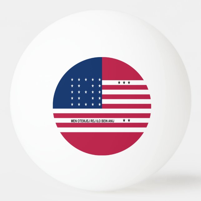 Patriotic Bikini Atoll Flag Ping Pong Ball (Back)