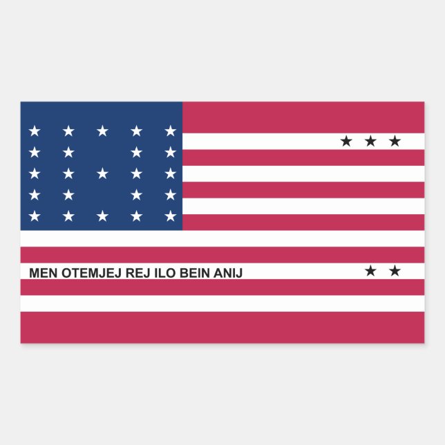 Patriotic Bikini Atoll Flag Rectangular Sticker (Front)