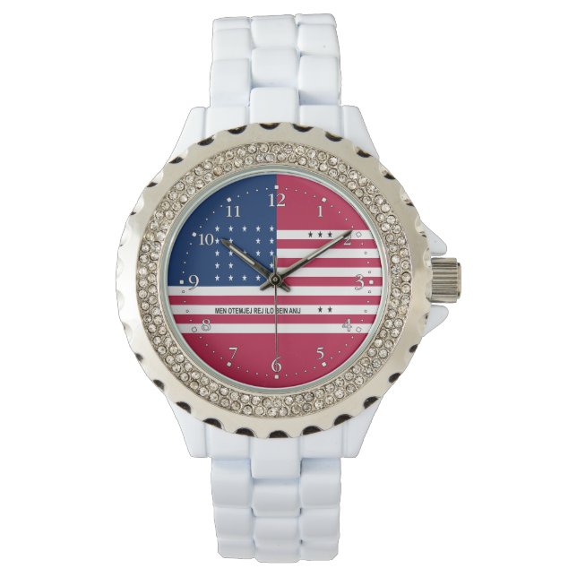 Patriotic Bikini Atoll Flag Watch (Front)