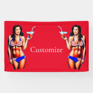 Patriotic Bikini Fitness Model Thunder_Cove Banner