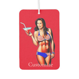 Patriotic Bikini Fitness Model Thunder_Cove  Car Air Freshener