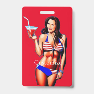 Patriotic Bikini Fitness Model Thunder_Cove  ID Badge