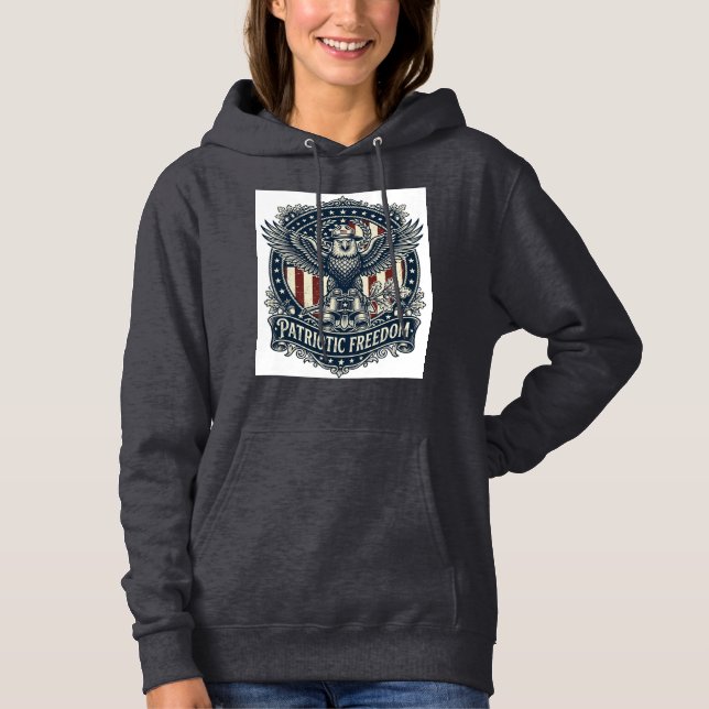 Patriotic Birdwatcher Vector Graphic Tee (Front)