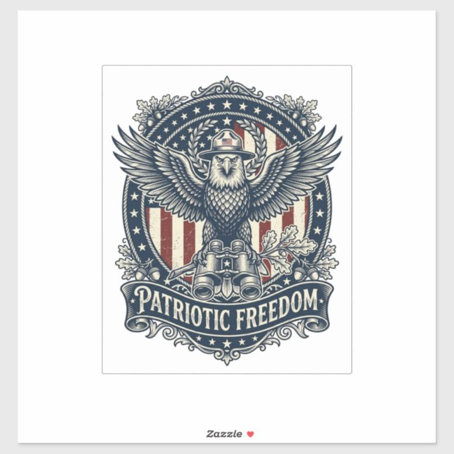 Patriotic Birdwatcher Vector Graphic Tee (Sheet)