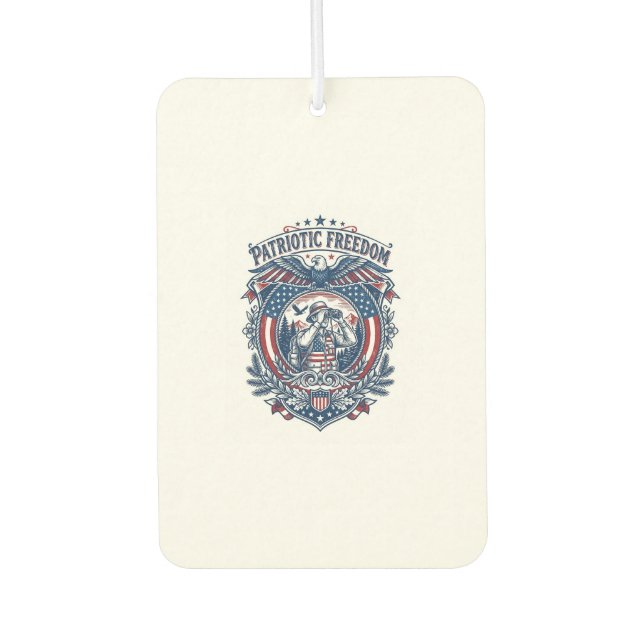 Patriotic Birdwatcher Vector Graphic Tee (2) Car Air Freshener (Front)