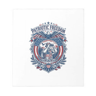 Patriotic Birdwatcher Vector Graphic Tee (2) Notepad