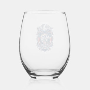 Patriotic Birdwatcher Vector Graphic Tee (2) Stemless Wine Glass