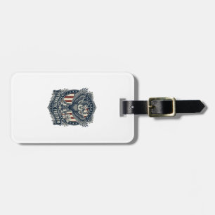 Patriotic Birdwatcher Vector Graphic Tee Luggage Tag