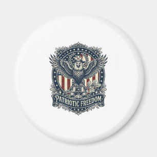 Patriotic Birdwatcher Vector Graphic Tee Magnet