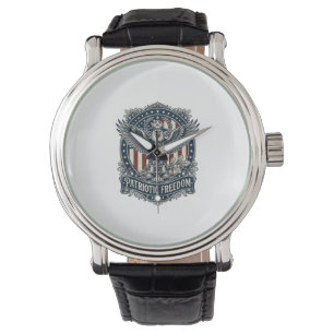 Patriotic Birdwatcher Vector Graphic Tee Watch