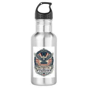 Patriotic Birth Year Series Vector Graphic Tee 532 Ml Water Bottle