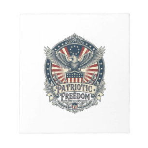 Patriotic Birth Year Series Vector Graphic Tee Notepad