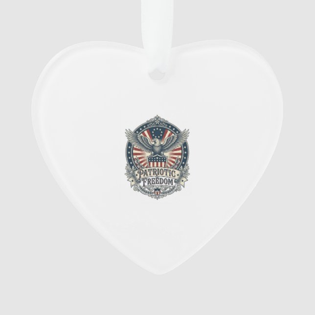 Patriotic Birth Year Series Vector Graphic Tee Ornament (Front)