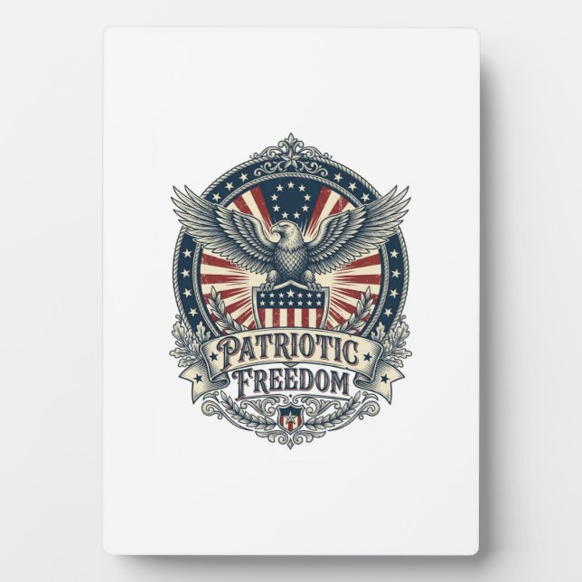 Patriotic Birth Year Series Vector Graphic Tee Plaque (Front)